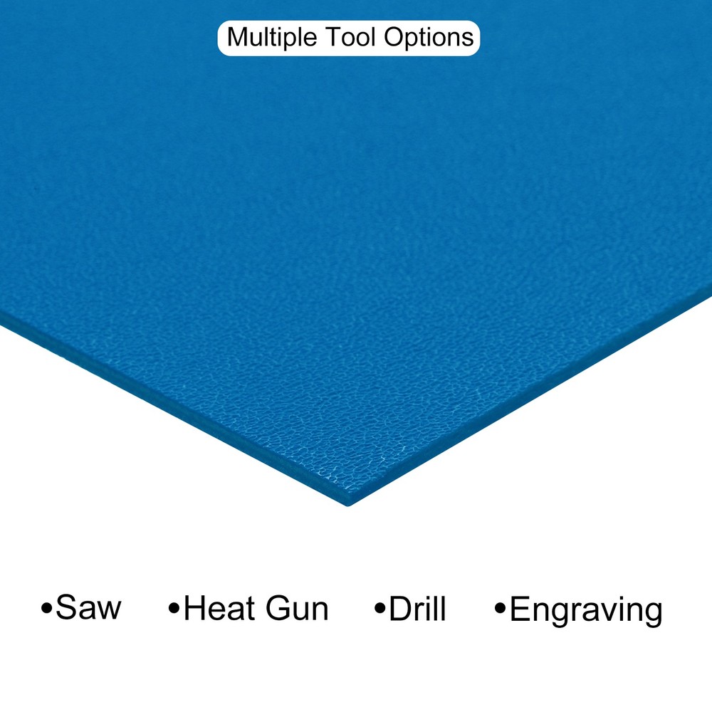 ABS Plastic Sheet 8 x 12", 1/16" Thick Leather Texture Dark Blue 2Pcs