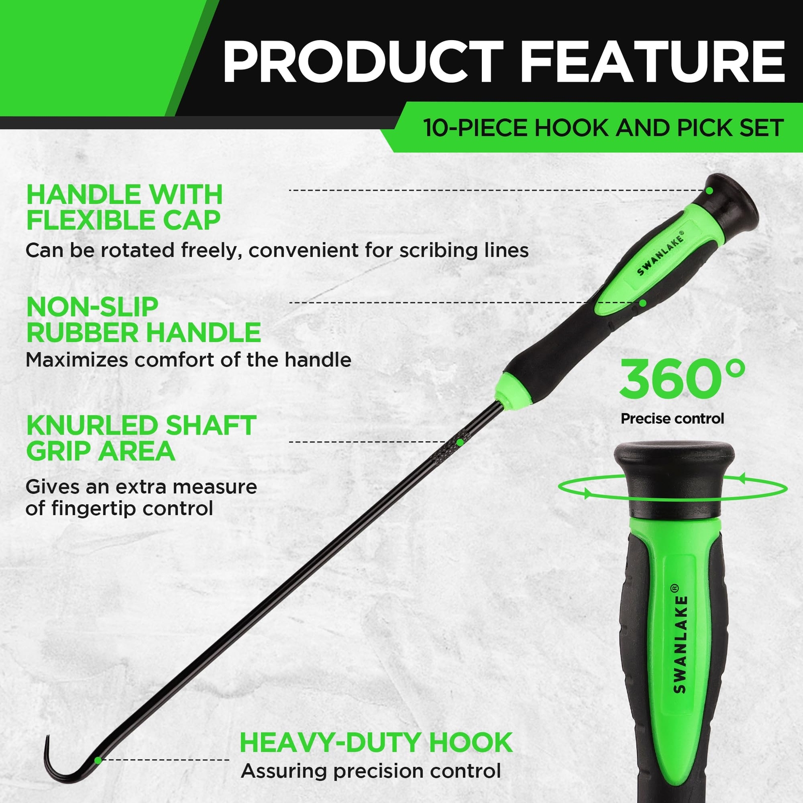 Swanlake Pick And Hook Set Pick Tool Set For Car Auto Oil Seal/o-ring Seal G...