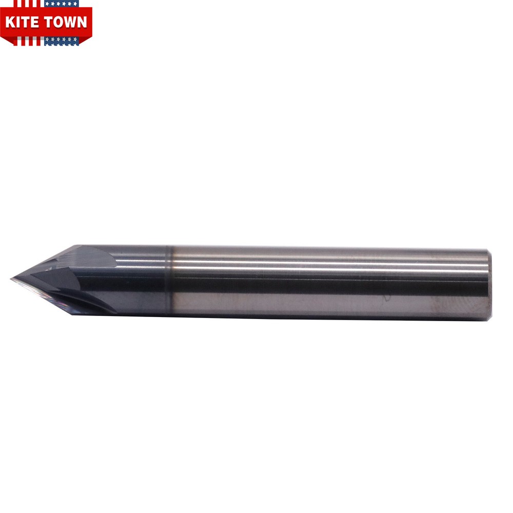 3/8" 4 Flute 60 Degree Solid Carbide Chamfer Mill - Single End - AlTiN Coated