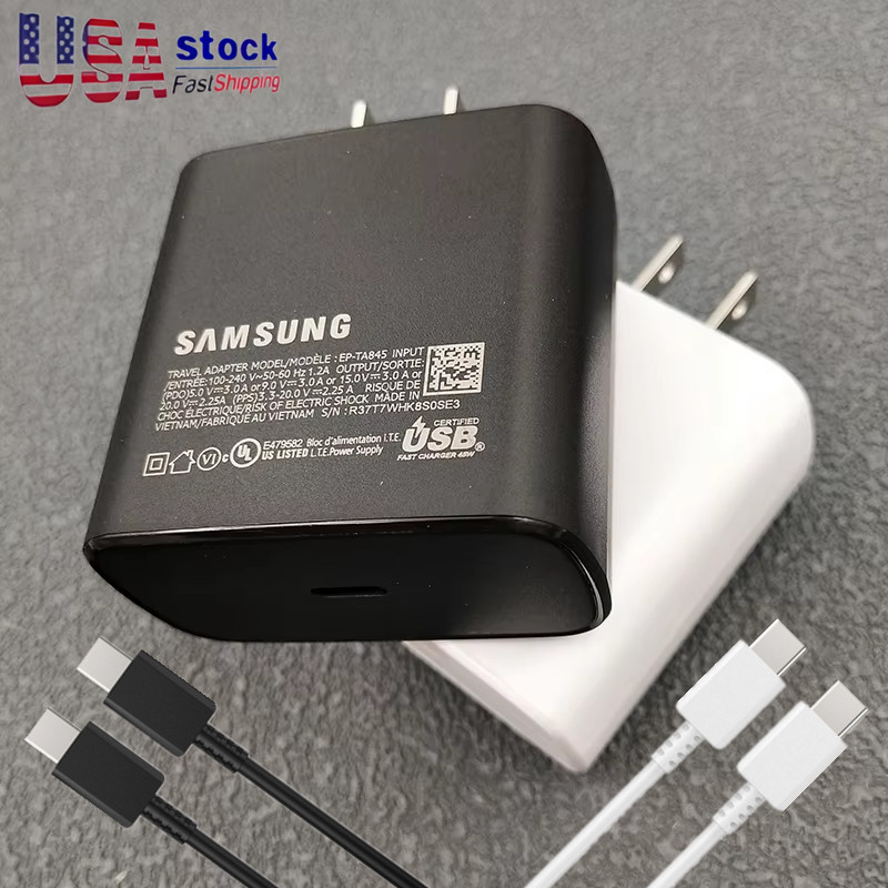 Original Samsung 45W Super Fast Charger Adapter USB-C Cable Galaxy S25 S24 Ultra