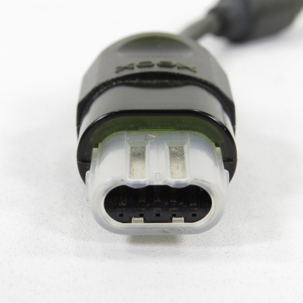 Original Xbox Controller Breakaway Cable Adapter OEM Clear Green Dongle