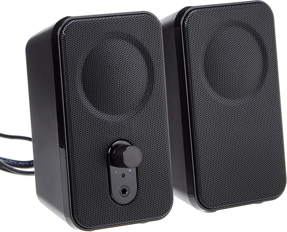 USB-Powered Computer Speakers W/ Volume Control Desktop/Laptop PC Compact Size