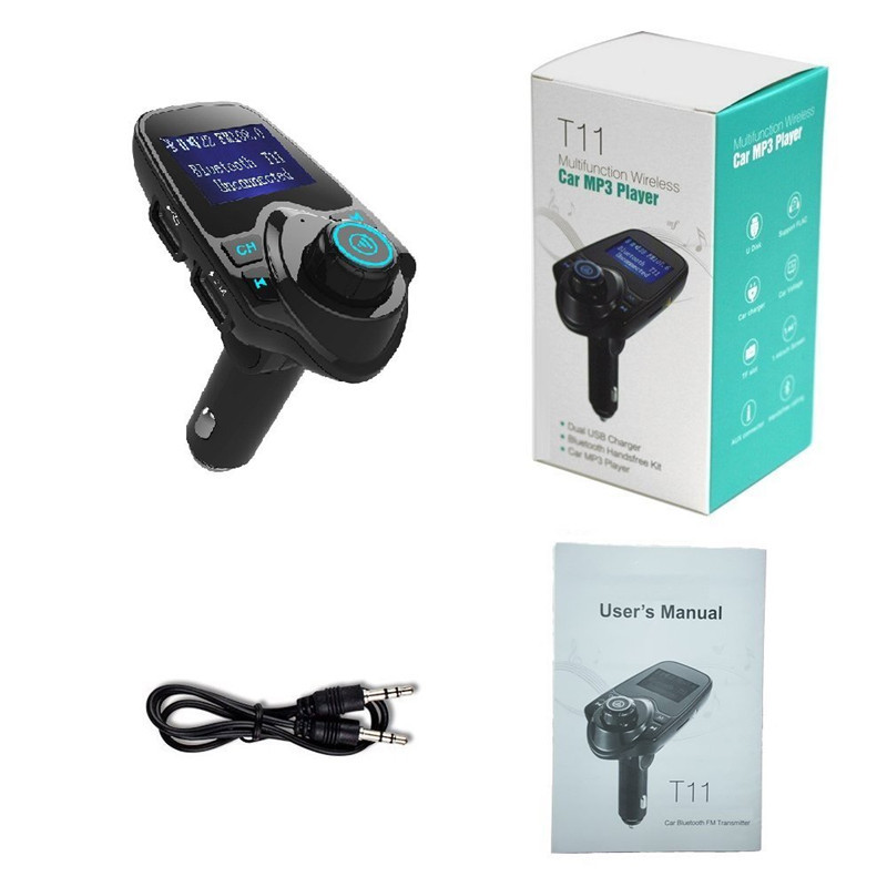 Bluetooth Car FM Transmitter Wireless Radio Adapter Dual USB Charge For iPhone 6