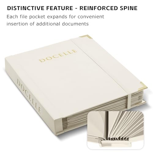 Important Document Organizer with Labels Expanding File Folder Storage Binders