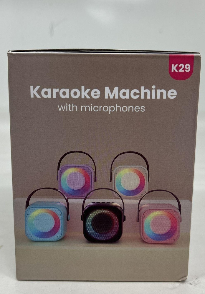 Portable Semitech Karaoke Machine w/Microphones K29, EUC