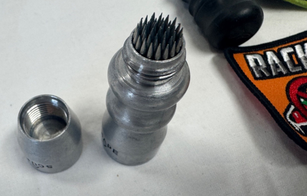 BILLIARD POOL CUE SHAPER / SCUFFER / TIP PICK + JOINT THREAD CAP + 2 PATCHES