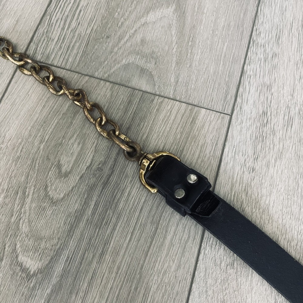 leather lead with chain 47”