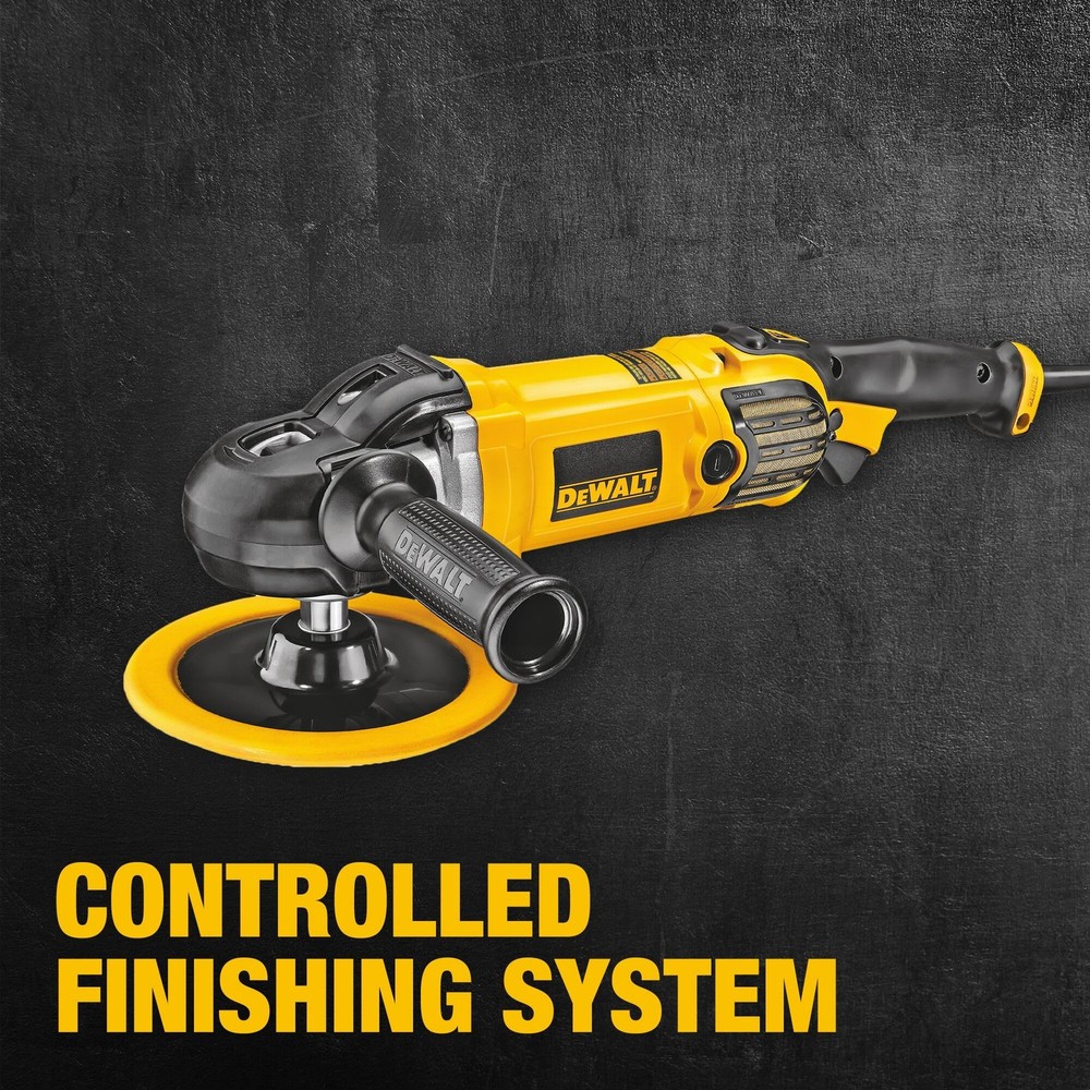 DEWALT Buffer Polisher, 7in9in, 12 amp, Variable Speed Dial 03,500 RPM’s, Sof...