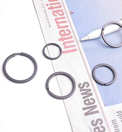 40 Pack Black Metal Key Rings Split Keychains