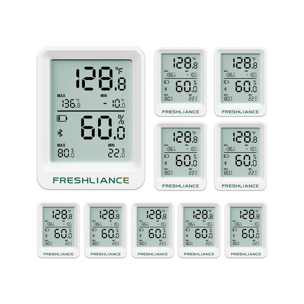 Bluetooth Temperature Humidity Data Logger Recorder, Refrigerator Freezer The...