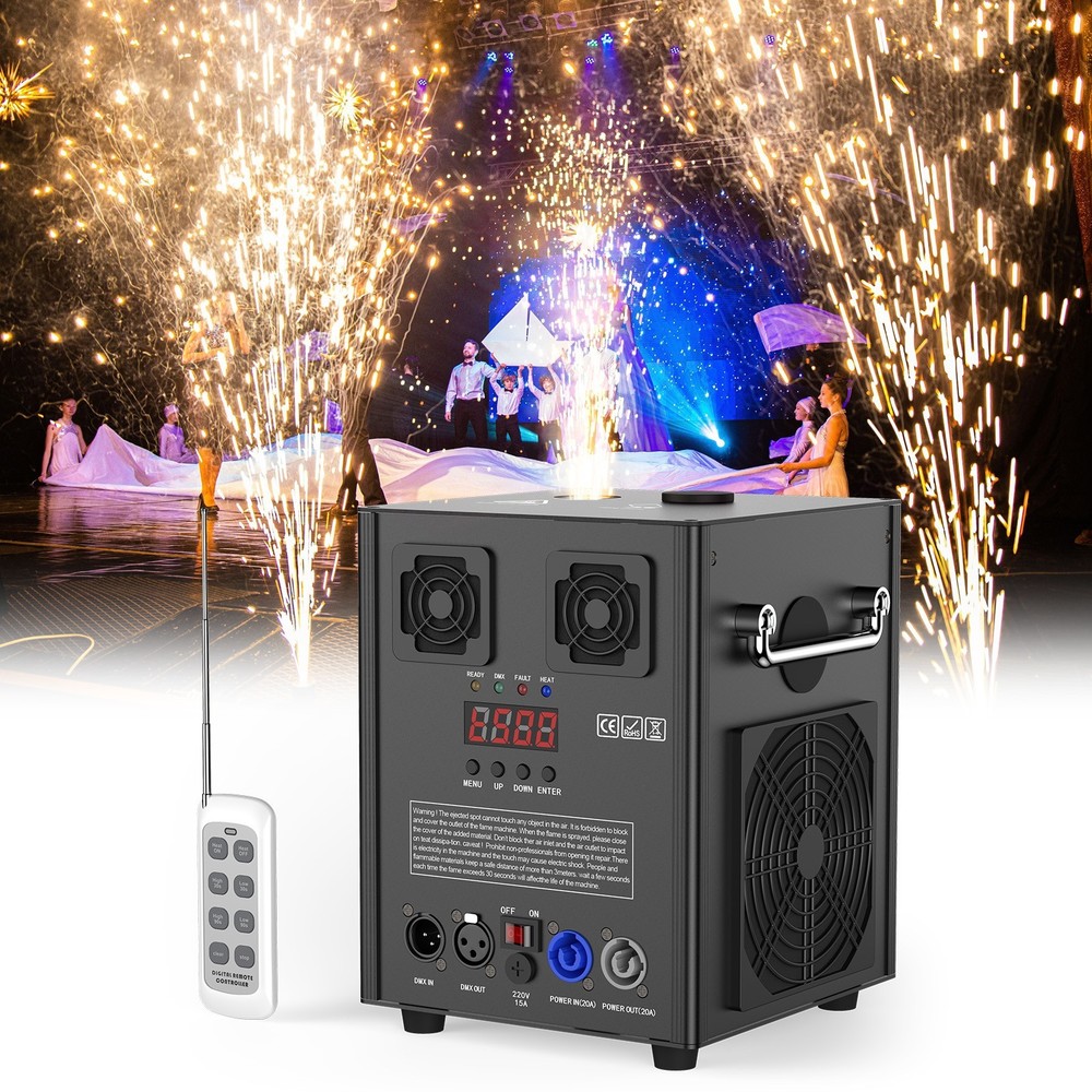 700W Cold Spark Machine Stage Effect DMX Firework Control DJ Event Party Wedding