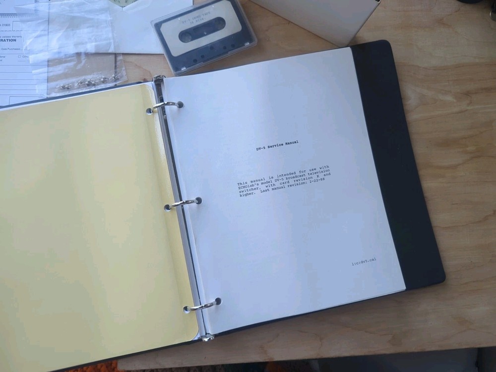 ECHOlab DV-5 Production Switcher Manual