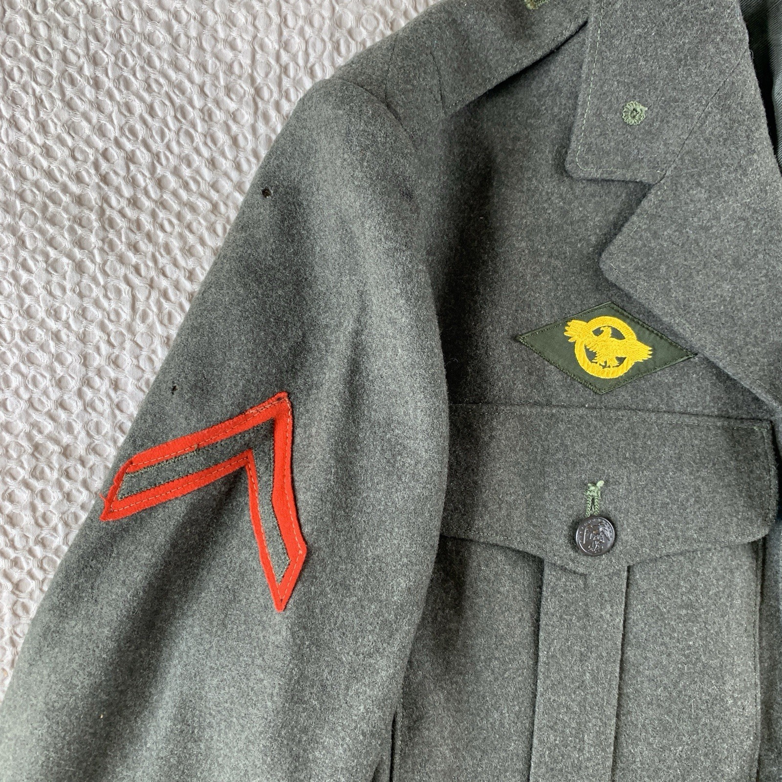 WWII US Marine Corps USMC Dress Jacket Corporal Eisenhower Ike 2nd Division 1944