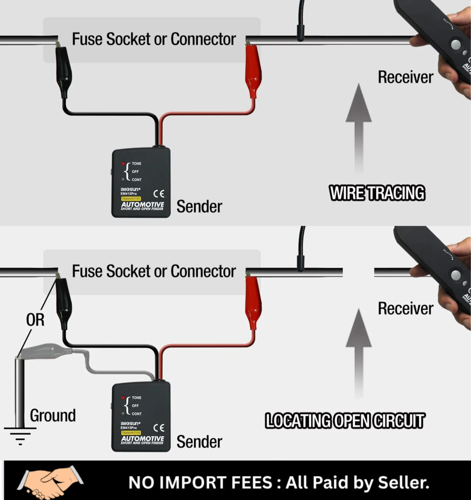 Circuit Tester Automotive Short and Open Finder DC 6-42V Car Wire Tracker Tool