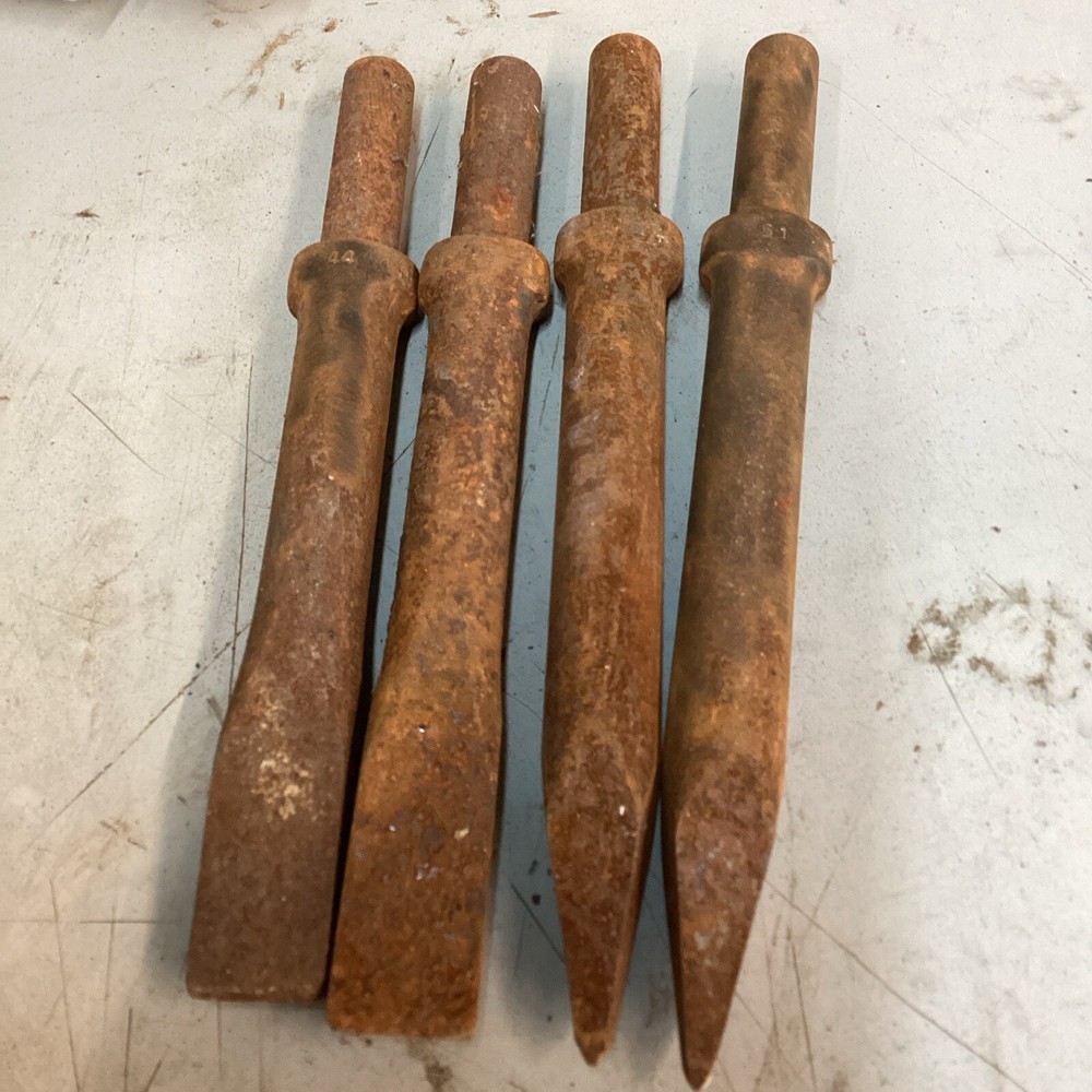 Four 8-1/2” Hammer Bits 2 Moil Point And 2 Flat Chisel