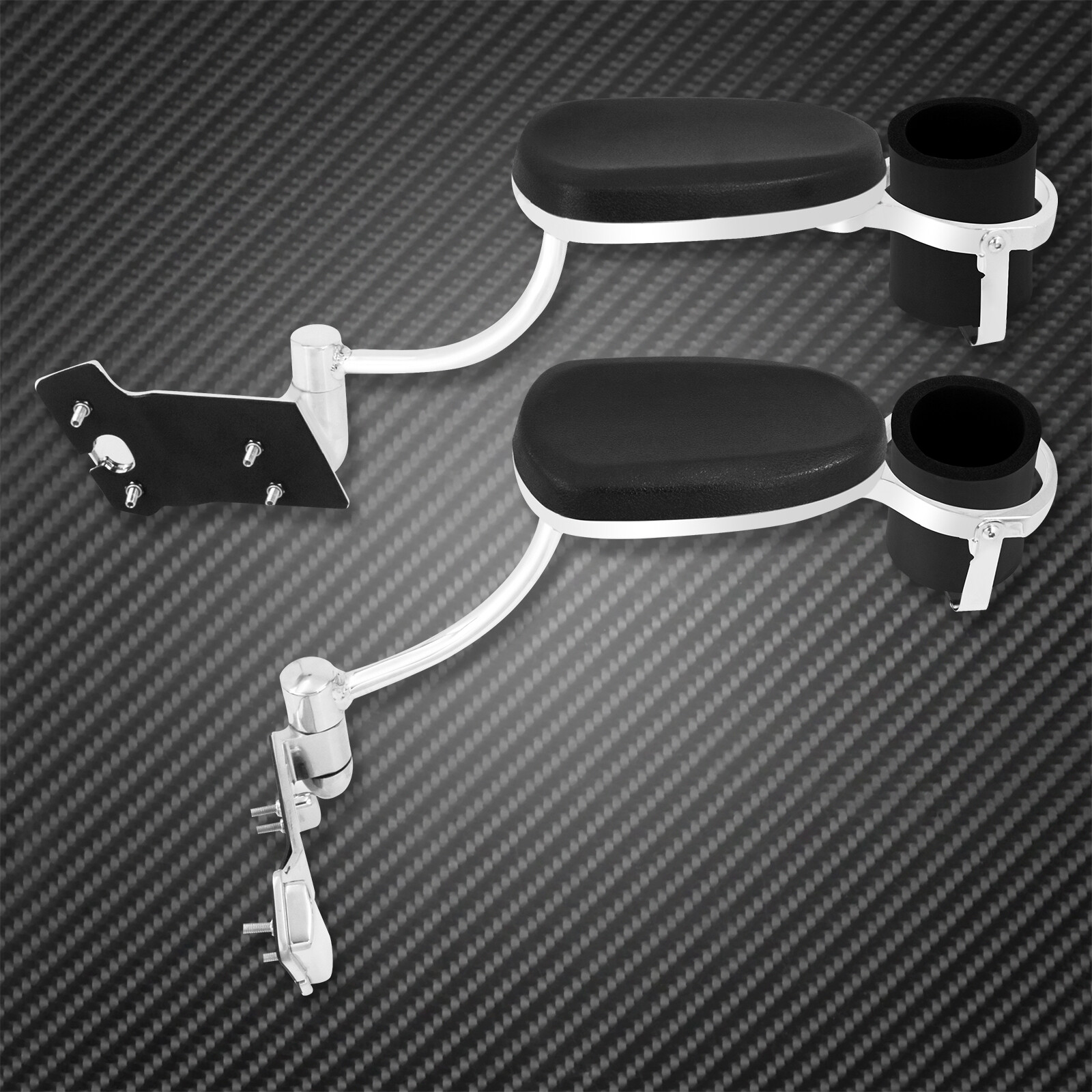 Rear Adjustable Passenger Armrests with Cut Holder Fit Fot Honda Gold Wing 1800
