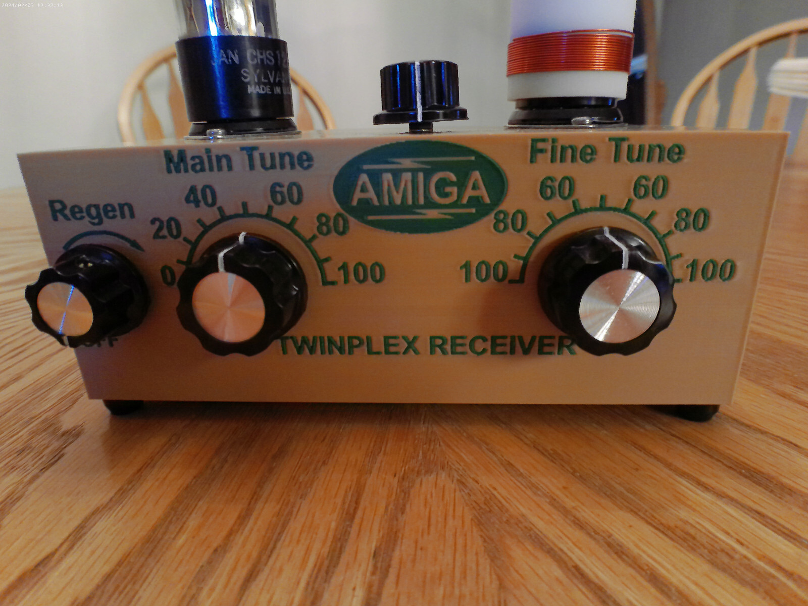 SCHEMATIC ONLY 12L8 REGEN RADIO (540 KHZ TO 15.5 MHZ) AM BROADCAST/SHORTWAVE