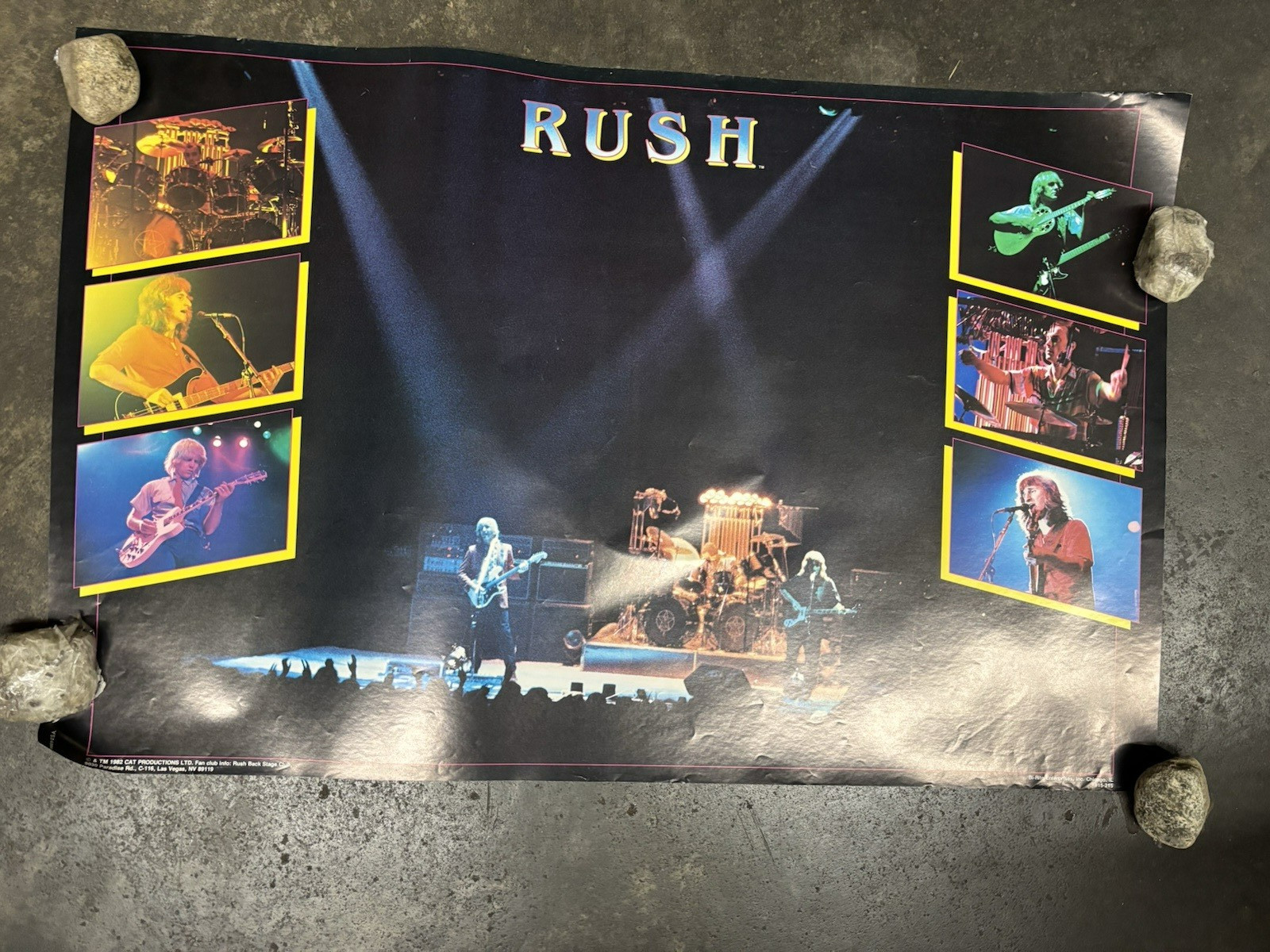 RUSH collage 1982  Canadian Rock Poster Vintage  C2896