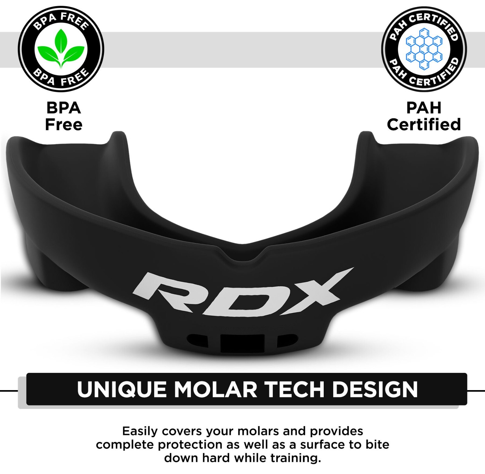 RDX Boxing Mouth Guard with Case MMA Gum Shield Teeth Grinding, Mouth Protector