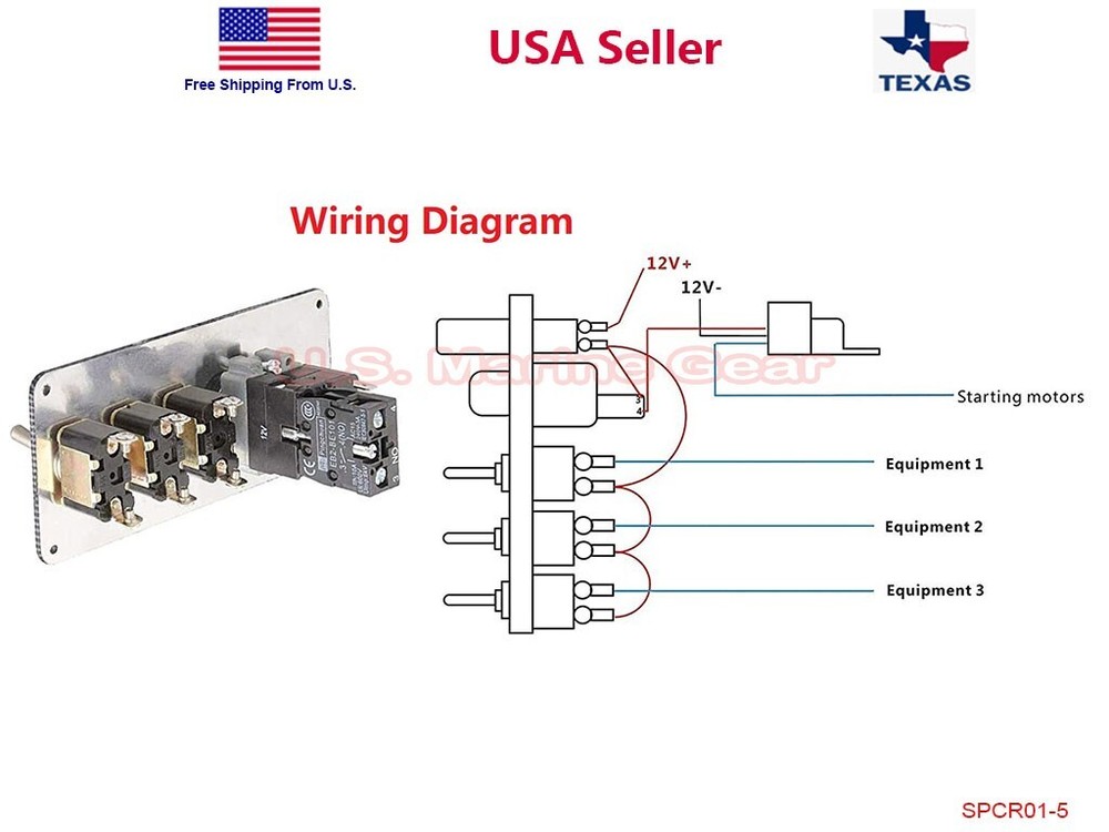 Racing Car Ignition Switch Engine Start Push Button LED Toggle Panel 12V