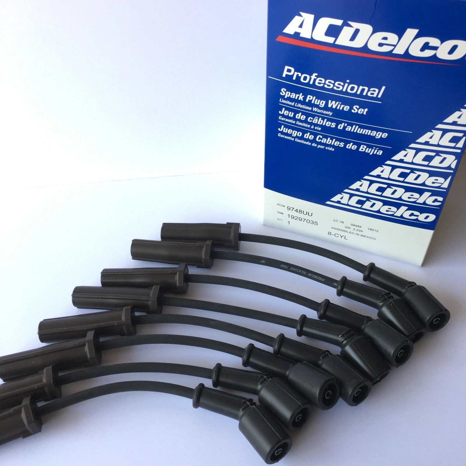 AcDelco Spark Plug Wire Set 9748UU for Chevrolet GMC Cadillac Hummer Pontiac