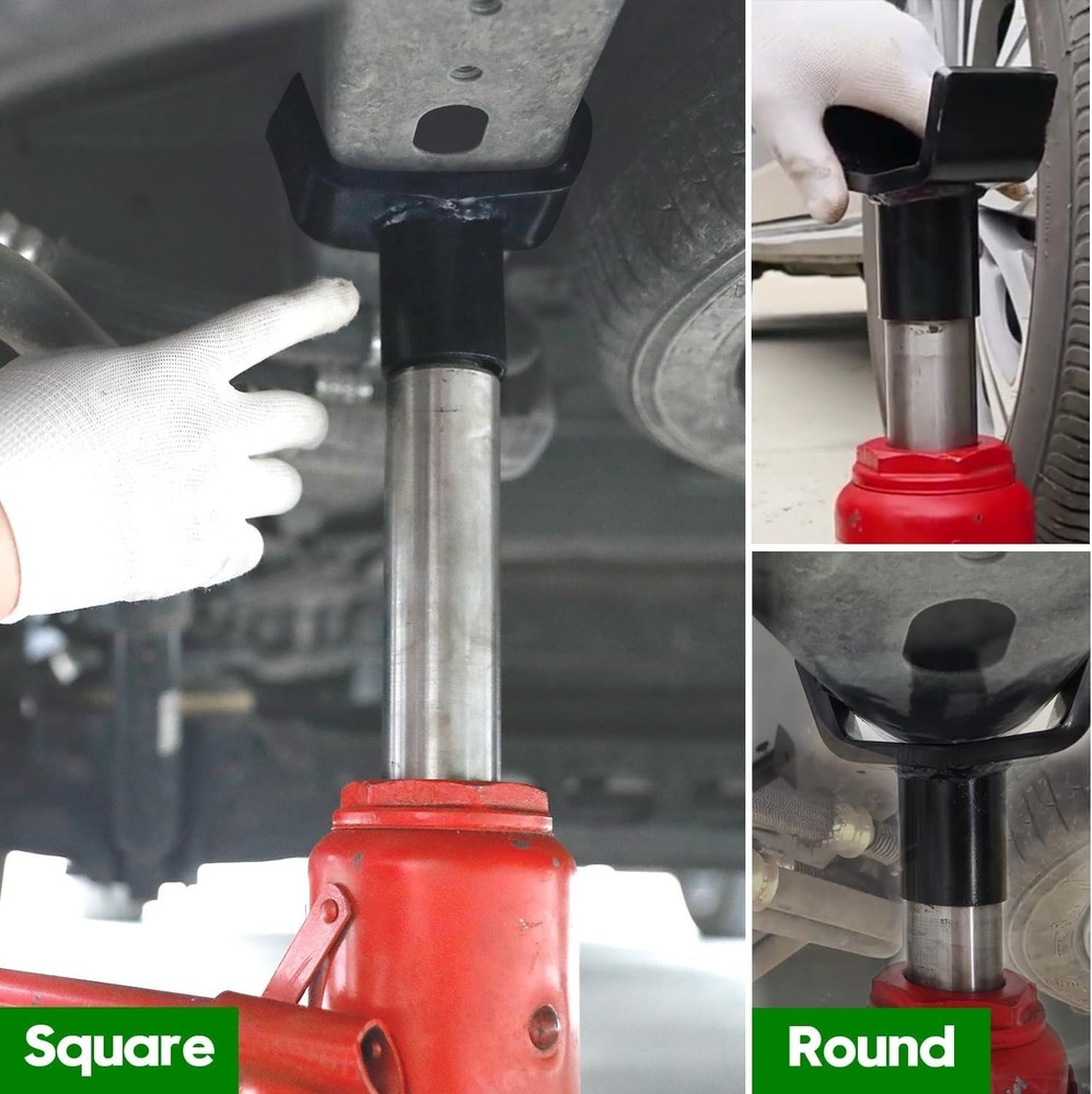Heavy-Duty Bottle Jack Adapter with Tilt Angle for Improved Stability and Safety