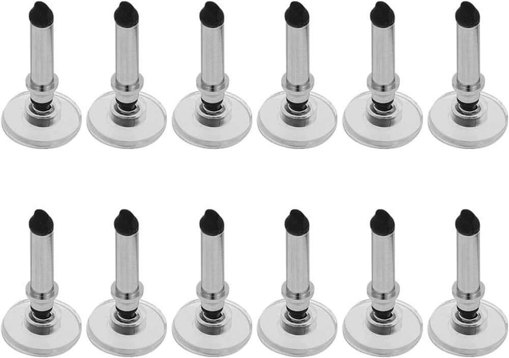 12Pcs Silver Universal Stylus Replacement Disc Tips round Shape Replaceable for