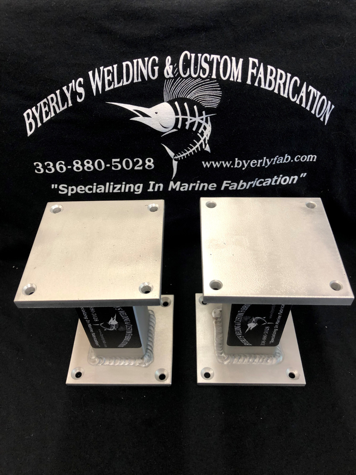 One  Pair Big Jon Downrigger Pedestals 4'' Tall