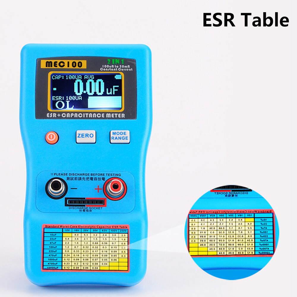 MEC-100 High-precision Capacitance Analyzer ESR Meter Digital Display Auto Rang