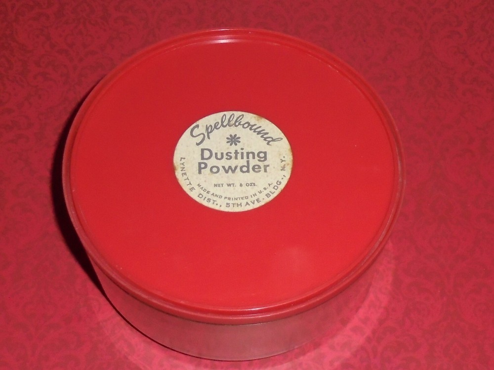 Vintage Spellbound Dusting Powder Plastic Container 5 1/2" EMPTY