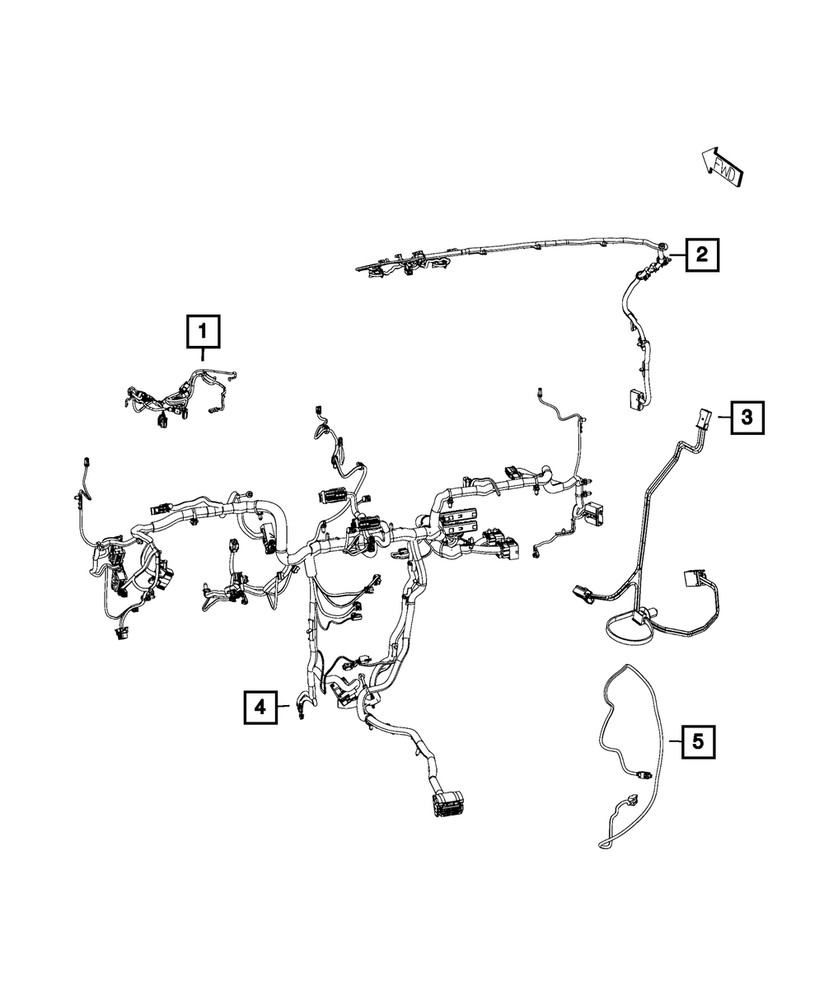 Genuine Mopar Instrument Panel Wiring 68267167AE