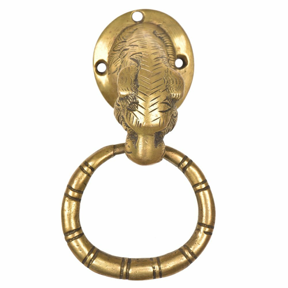 Handmade Brass Tiger Head Design Door Knocker