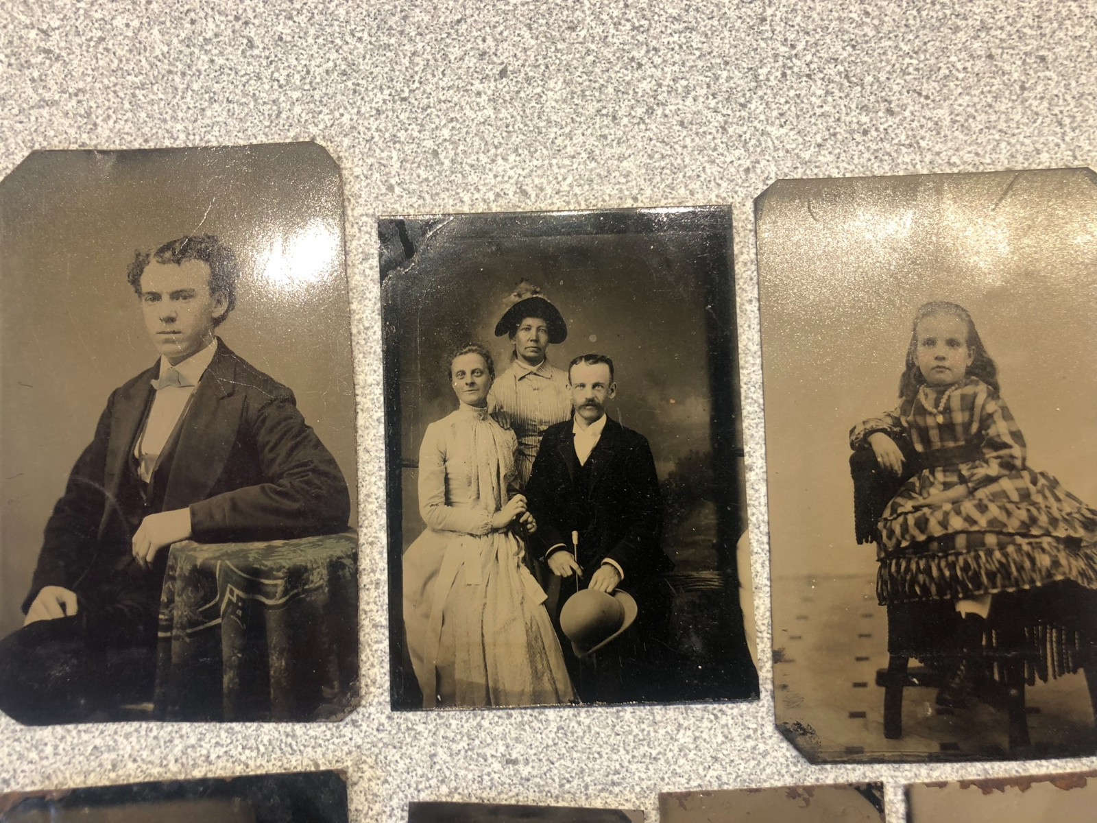 Lot of 11 CIVIL WAR ERA TINTYPE'S - Mixed Lot-Children-Adults-Military c.1860s
