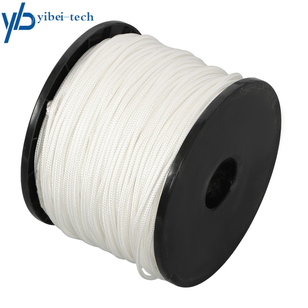 1/8 Inch Nylon Polyester Cord 500 Foot Spool Solid Braid Industrial Grade White