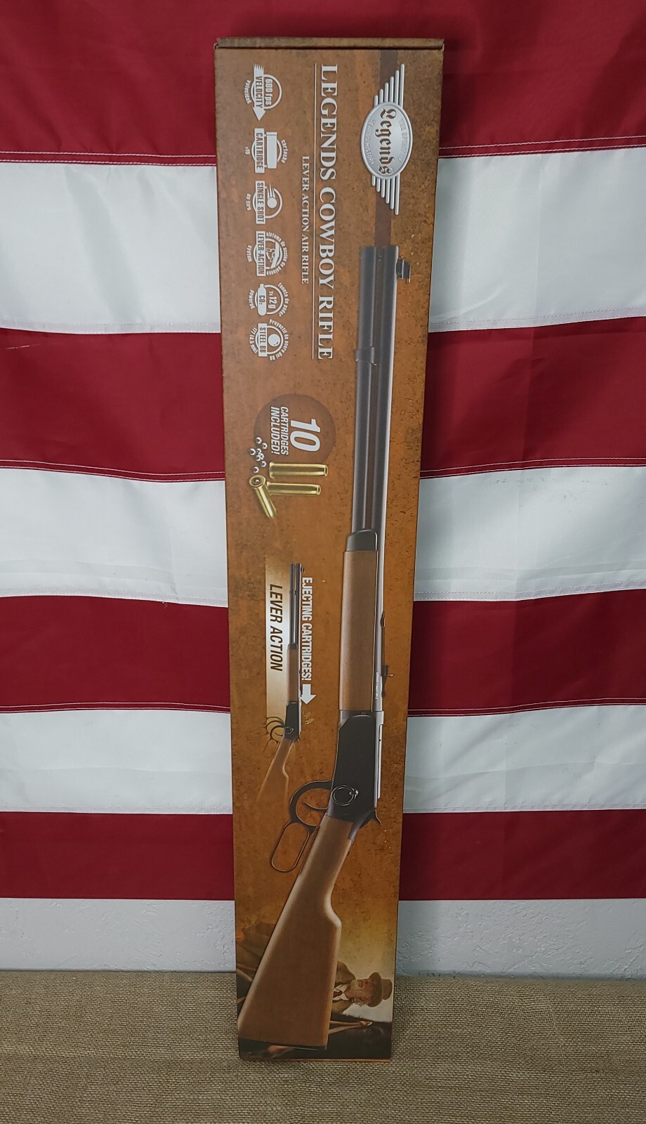 Legends Cowboy Lever Action CO2 BB Air Rifle .177 Synthetic Wood Stock - 2251817