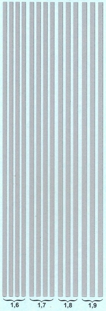 Stripes Chrome Effect 1.6 - 1.9 mm 1:24 Decals Decals