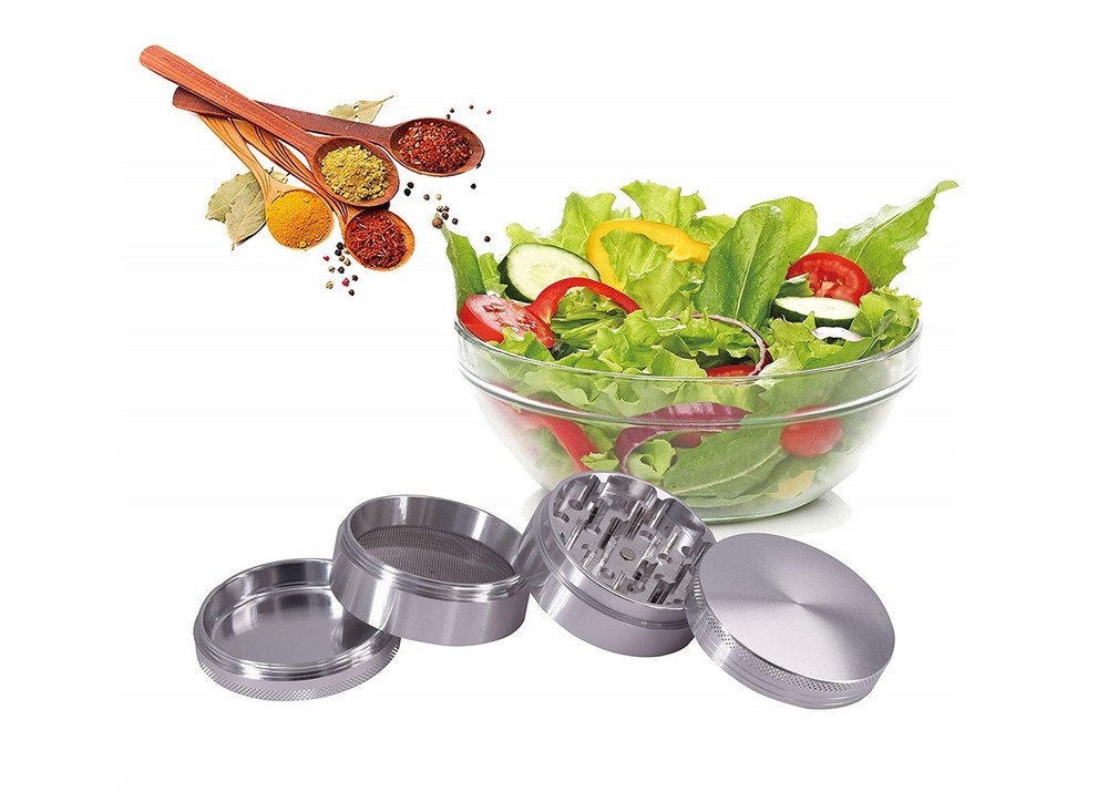 Kitchen Spice Herb Grinder Crusher Metal 4 piece Deadpool Logo Marvel Comics