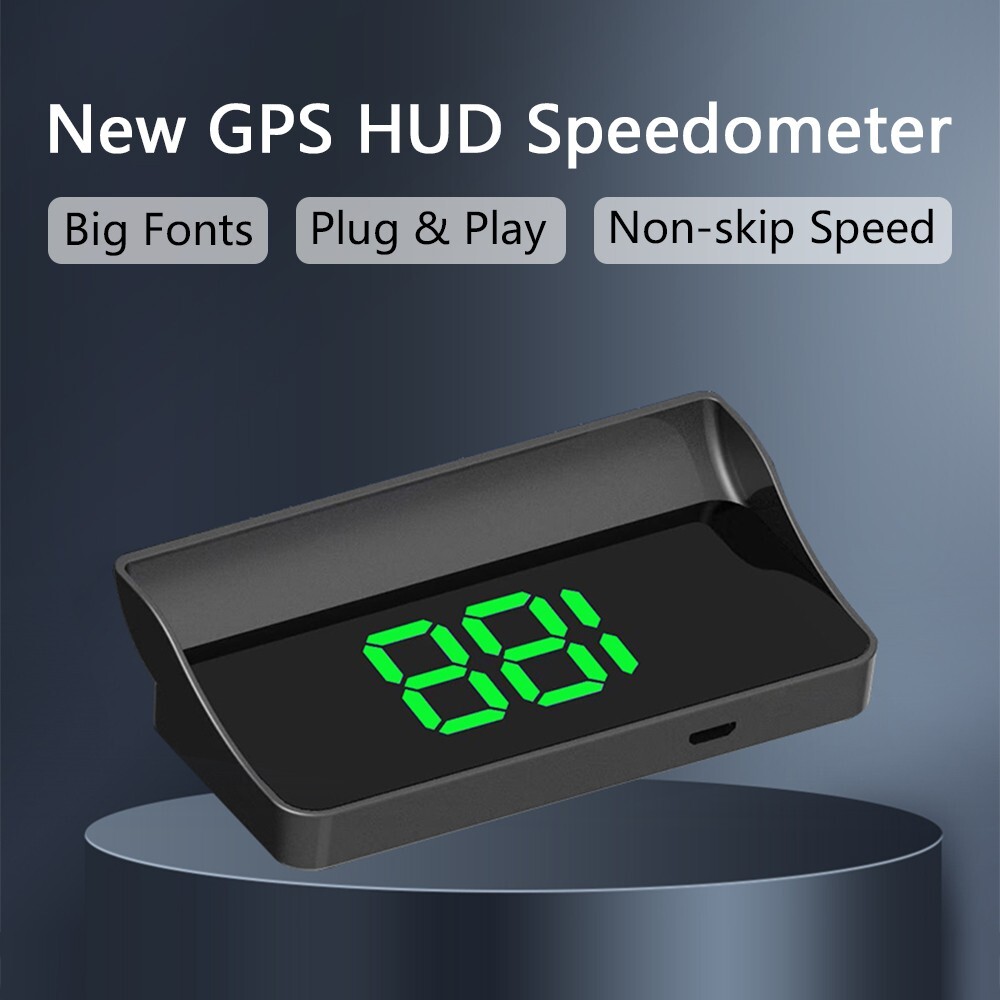 Car Head Up Display Digital Speedometer Windshield Projector White number