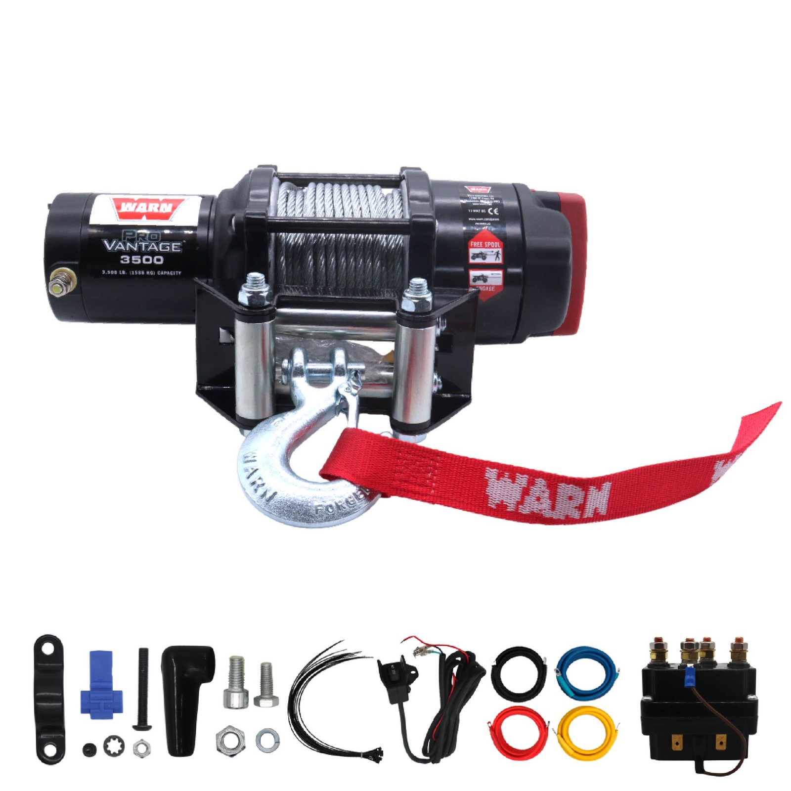Warn 90350 ProVantage 3500 Winch - 3500 lb. Capacity 50 ft. Of 3/16 in Wire Rope