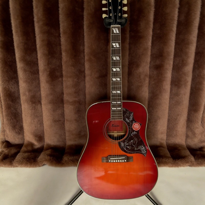 41' acoustic electric guitar hummingbird built-in pickups cherry burst bone nut