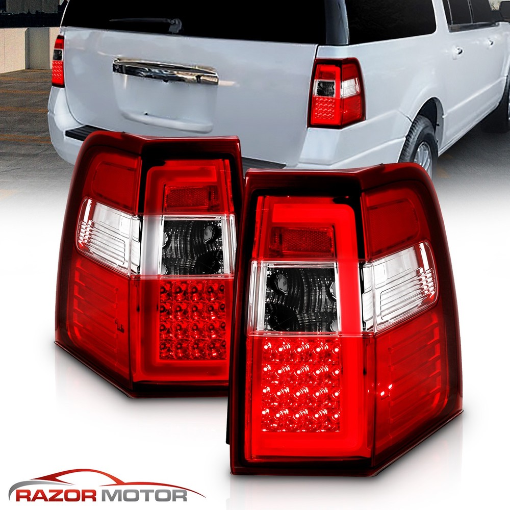 2007-2017 LED C Bar For Ford Expedition Chrome Tail Lights Replacement Pair