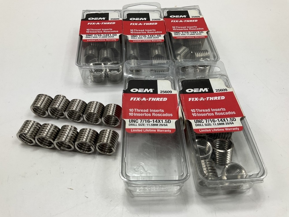 OEM TOOLS 25609 7/16" Fix-A-Thread Repair Kit - 50 Thread Inserts