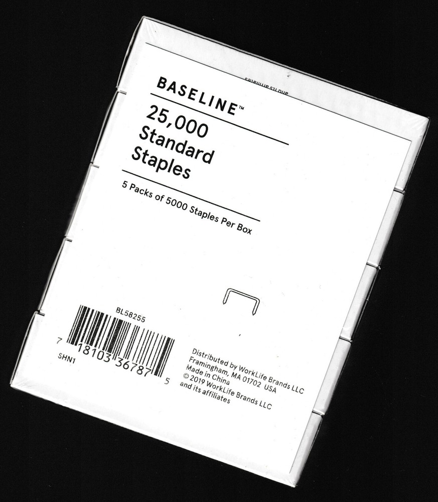 BASELINE 25,000 STANDARD STAPLES