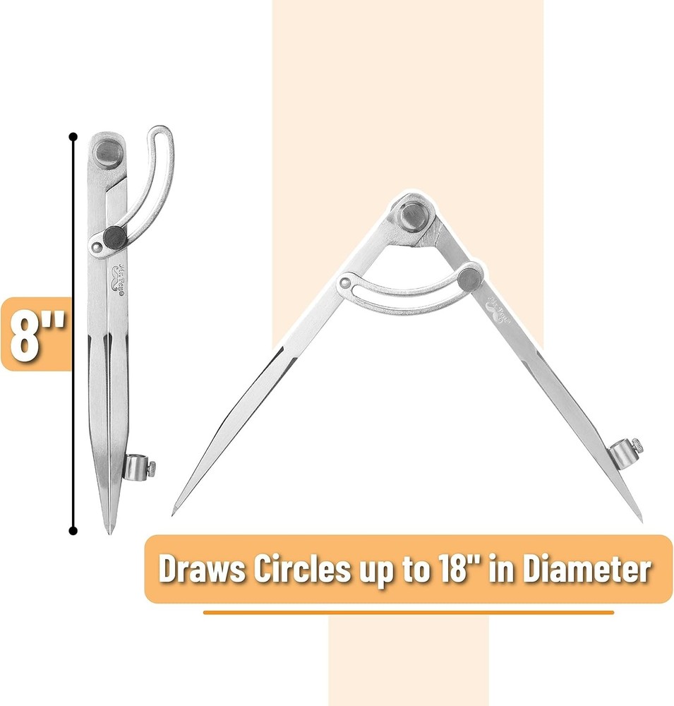 - Professional Compass for Woodworking, Large Compass for Geometry, Compass Draw