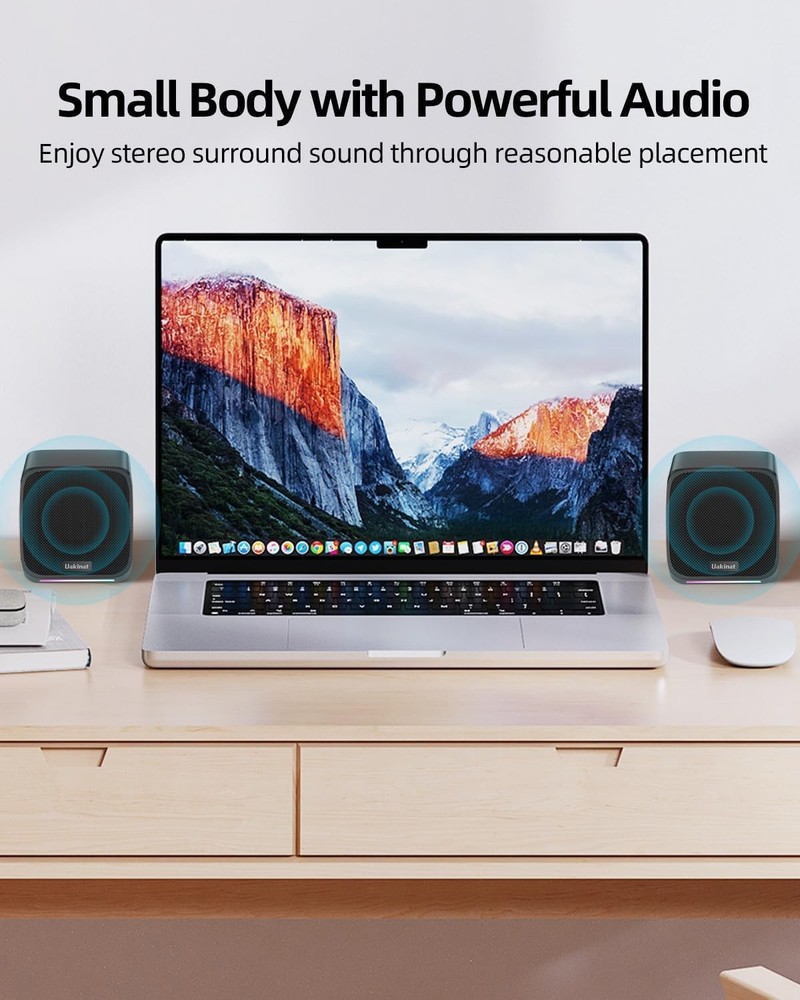 Computer Speakers for Desktop PC,Desktop Speakers,Small Computer Speakers USB