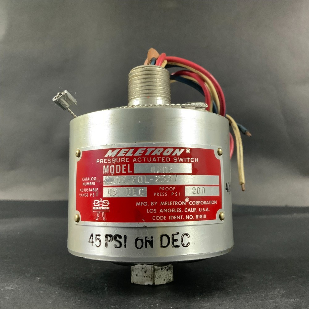 MELETRON 420E-20L-2337 PRESSURE SWITCH ($50 OBO)