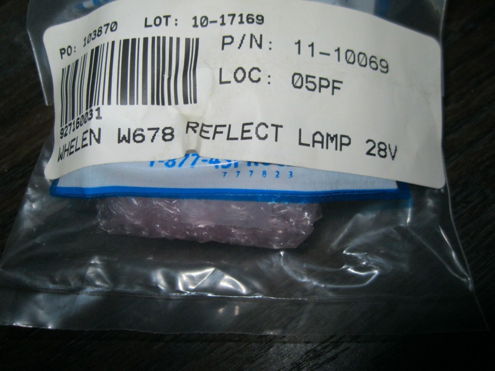 NEW Whelen Lamp W678 28Volt