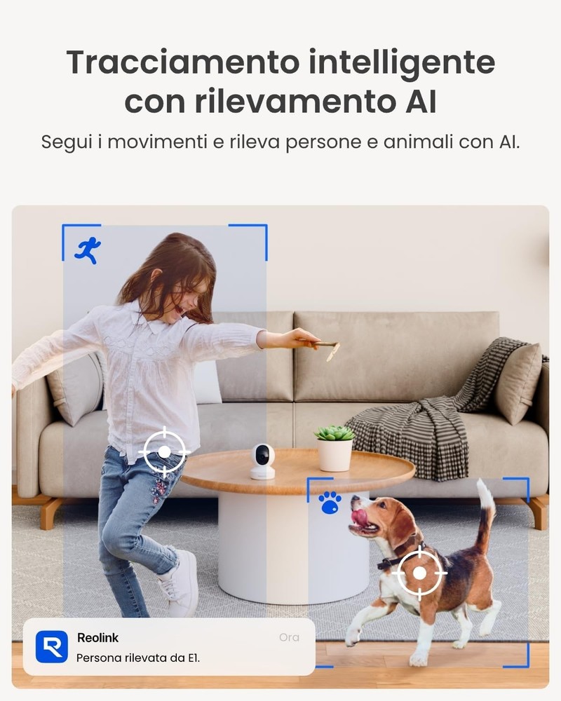 Reolink E1 4MP Indoor WiFi 2K Camera with Tracking