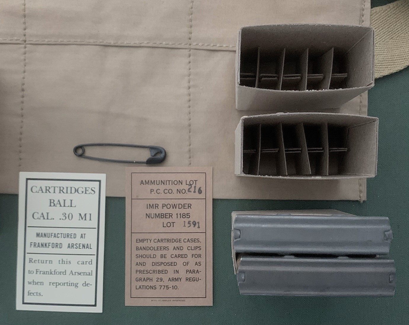 PRE-WAR / INTERWAR M1903 NEW REPLICA BANDOLEER REPACK KIT FOR 5 ROUND CLIPS