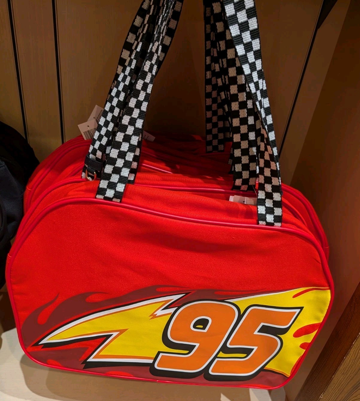 NEW WDW Disney Park 2026 Pixar Cars Lightning Mcqueen Big Face Tote Shoulder Bag
